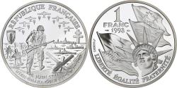 World Coins - France, Franc, Débarquement allié, 1993, Monnaie de Paris, Proof, Silver