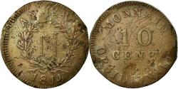World Coins - Coin, FRENCH STATES, ANTWERP, 10 Centimes, 1814, Antwerp, , Bronze