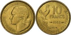 World Coins - France, 10 Francs, Guiraud, 1951, Paris, Cupro-Aluminium,