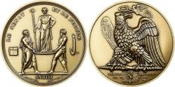 World Coins - France, Medal, Napoléon Ier, Le Sénat, Le Peuple, Gilt Bronze, Denon