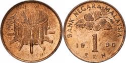 World Coins - Malaysia, Sen, 1990