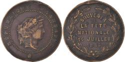 World Coins - France, Medal, Souvenir de la Fête Nationale du 14 Juillet, Society, 1884