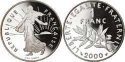 World Coins - Coin, France, Semeuse, Franc, 2000, Paris, Proof, , Nickel, KM:925.1