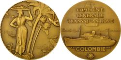 World Coins - France, Medal, Compagnie Générale Transatlantique, Colombie, Marcel Renard