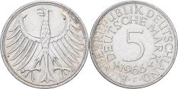 World Coins - Federal Republic of Germany, 5 Mark, 1966, Stuttgart, Silver,