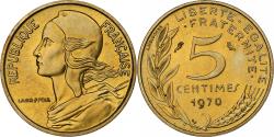 World Coins - France, 5 Centimes, Marianne, 1970, Paris, Aluminum-Bronze,