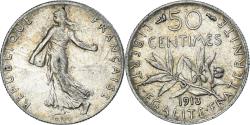 World Coins - Coin, France, Semeuse, 50 Centimes, 1913, Paris, , Silver, KM:854