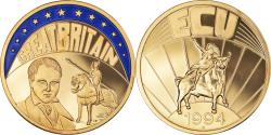 World Coins - Germany, Medal, 1994, EUROPE ECU SERIES GREAT BRITAIN GILDED PROOF LIKE GILT