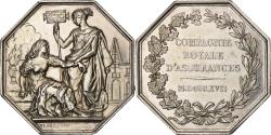 World Coins - France, Token, Compagnie royale d'assurance, 1817, Silver, Barre,