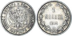 World Coins - Coin, Finland, Alexander II, Markka, 1874, Helsinki, , Silver, KM:3.2