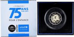 World Coins - France, 2 Euro, 75 ans UNICEF, Proof, 2021, MDP, Bimetallic,