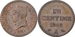 World Coins - France, 1 Centime, Dupré, 1848, Paris, Copper, , Gadoury:84