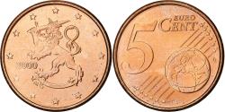 World Coins - Finland, 5 Euro Cent, 2000, Vantaa, Copper Plated Steel, , KM:100