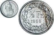 World Coins - Coin, Switzerland, 1/2 Franc, 1966, Bern, , Silver, KM:23