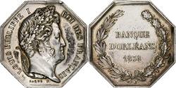 World Coins - France, Token, Louis Philippe I, Banque d'Orléans, 1838, Silver, Caqué