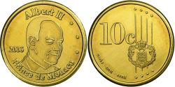 World Coins - Monaco, Token, Albert II, 10 C, Essai-Trial, 2006, Brass,