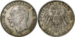 World Coins - German States, BADEN, Friedrich II, 3 Mark, 1912, Karlsruhe, Silver,