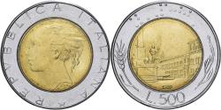 World Coins - Italy, 500 Lire, 1989, Rome, Bi-Metallic, , KM:111