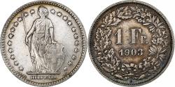 World Coins - Switzerland, Franc, Helvetia, 1903, Bern, Silver, , KM:29a