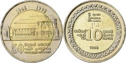 World Coins - Ceylon, 10 Rupees, Independence, 1998, British Royal Mint, Bi-Metallic,