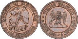 World Coins - France, Module de 10 Centimes, Napoléon III le misérable, satirique, Bronze