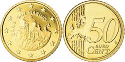 World Coins - San Marino, 50 Euro Cent, 2008, Proof, , Brass, KM:484