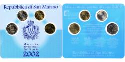 World Coins - San Marino, 20 Cents to 2€, FDC, 2002, Rome,