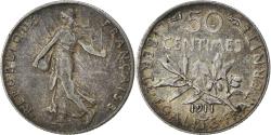 World Coins - Coin, France, Semeuse, 50 Centimes, 1911, Paris, , Silver, KM:854