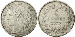 World Coins - Coin, France, Cérès, 5 Francs, 1870, Bordeaux, , Silver, KM:818.2