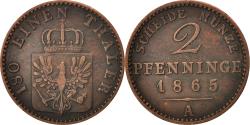World Coins - Coin, German States, PRUSSIA, Wilhelm I, 2 Pfennig, 1865, Berlin,