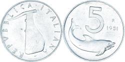 World Coins - Coin, Italy, 5 Lire, 1951, Rome, , Aluminum, KM:92