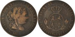 World Coins - Coin, Spain, Isabel II, 2-1/2 Centimos, 1867, , Copper, KM:634.2