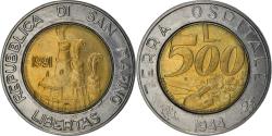 World Coins - Coin, San Marino, 500 Lire, 1991, Rome, , Bi-Metallic, KM:269