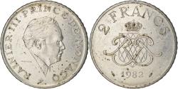 World Coins - Coin, Monaco, Rainier III, 2 Francs, 1982, , Nickel, KM:157
