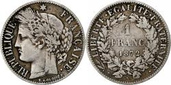 World Coins - Coin, France, Cérès, Franc, 1872, Paris, , Silver, KM:822.1