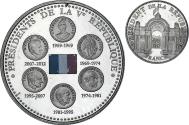 World Coins - France, Medal, Les Présidents de la Vème République, Politics,