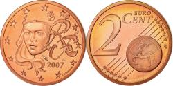 World Coins - France, 2 Euro Cent, 2007, Proof / BE, , Copper Plated Steel, KM:1283