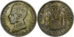 World Coins - Spain, Alfonso XIII, Peseta, 1904, Madrid, Silver, , KM:721