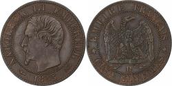 World Coins - France, Napoleon III, 10 Centimes, 1855, Lyon, Bronze,