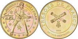 World Coins - France, Token, Musée Grévin, Johnny Hallyday, 2012, Copper-nickel Aluminium