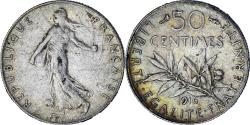 World Coins - Coin, France, Semeuse, 50 Centimes, 1916, Paris, , Silver, KM:854