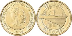 World Coins - Denmark, Margrethe II, 20 Kroner, 2008, Copenhagen, Aluminum-Bronze,