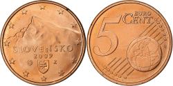 World Coins - Slovakia, 5 Centimes, 2009, Kremnica, Copper Plated Steel,