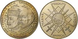 World Coins - France, Medal, Foch - Clémenceau, 1998, Nickel, Jimenez,