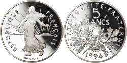 World Coins - Coin, France, Semeuse, 5 Francs, 1994, Paris, Proof, , Nickel Clad