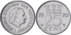 World Coins - Netherlands, Juliana, 25 Cents, 1970, Nickel, , KM:183