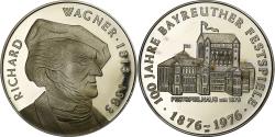 World Coins - Germany, Medal, Musique, Richard Wagner, 1976, Silver,