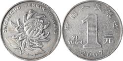 World Coins - Coin, CHINA, PEOPLE'S REPUBLIC, Yuan, 2007, , Acier plaqué nickel