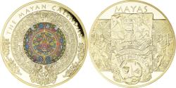 World Coins - France, Medal, Mayas, The Mayan Calendar, , Copper Gilt