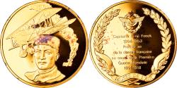 World Coins - France, Medal, Conquête de l'Air, Capitaine René Fonck, Aviation,